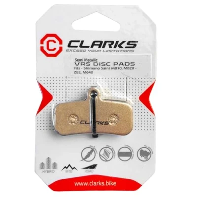 Image of Clarks Cycle Systems Disc Brake Pads, Compatible with M4 &amp; Shimano XTR, Deore XT, SLX, Saint, Zee, Semi Metallic Pad Compound