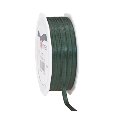 Image of C.E. Pattberg SATIN pine green gift ribbon, 55 yards for Wrapping Gifts, 0.24 inches width, Ribbon Decorating &amp; Crafting, Decorative every occasion
