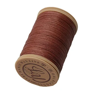 Image of BQLZR Brown 0.55mm 100m Linen Waxed Wax Thread Cord Sewing Craft for Leather Caft Stitching