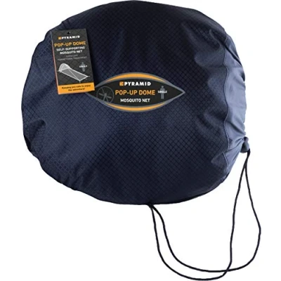Image of Pyramid Premium Mosquito Net Pop Up Dome Single Self Supporting Permethrin Treated in White for Bed