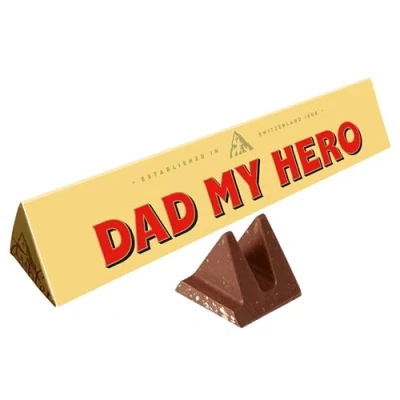 Image of Toblerone Dad My Hero Gift Chocolate Bar Large 360g