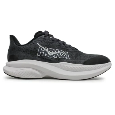 Image of HOKA MACH 6 Unisex Neutral running shoes for kids, Size: 4.5, Black/white Textile/synthetics