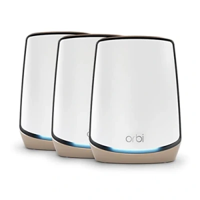 Image of NETGEAR Orbi WiFi 6 Mesh System (RBK863S) , AX6000 Tri Band Router &amp; 2 Satellite Extenders Coverage up to 8,000 sq. ft 100 Devices 10 Gig Internet Port, Armor Subscription