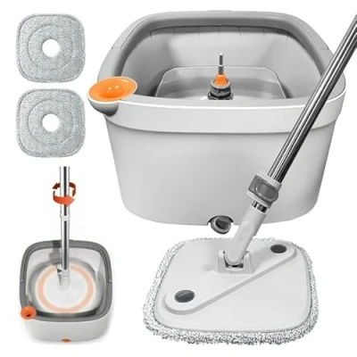 Image of Ultra+ Mop, Spinning and Clean Floor Mop Bucket Set, for Cleaning Floors, Set of 1x Bucket.