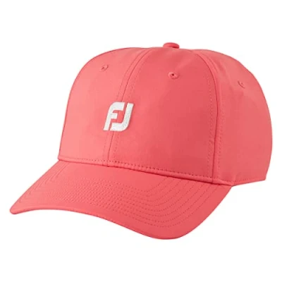Image of FootJoy Mens FJ Logo Fashion Golf Cap Coral One Size