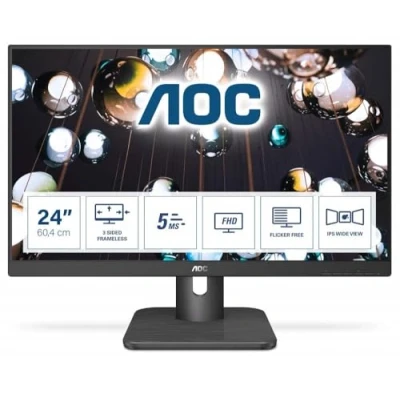 Image of AOC 24E1Q 24&quot; FHD Monitor, 60Hz, 5ms, IPS, Speakers, FlickerFree, frameless Design (1920x1080 @ 250cd/m², HDMI/VGA/DP), Black