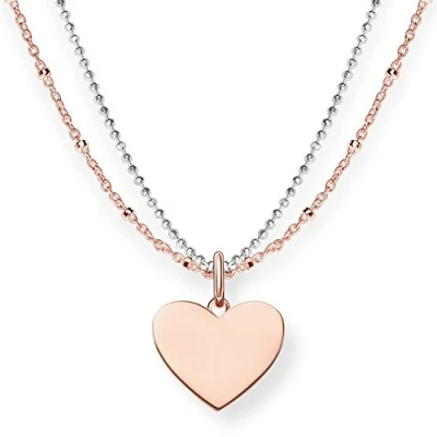 Image of Thomas Sabo Women Necklace Love Bridge Rose Gold 925 Sterling Silver LBKE0004 415 12 L45v
