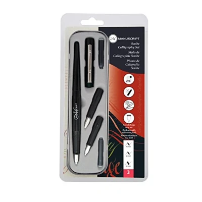 Image of Manuscript Pen Company SCRIBE Calligraphy 3Nib Art pen, FMEMC4300, Black