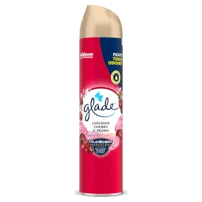 Image of Glade Air Freshener Spray, Aerosol Odour Eliminator &amp; Room Fragrance, 300 ml, Cherry Peony, Pack of 1