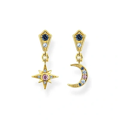 Image of Thomas Sabo, Women’s Sterling silver Cubic Zirconia Earrings, Gold, 2cm H2207 959 7