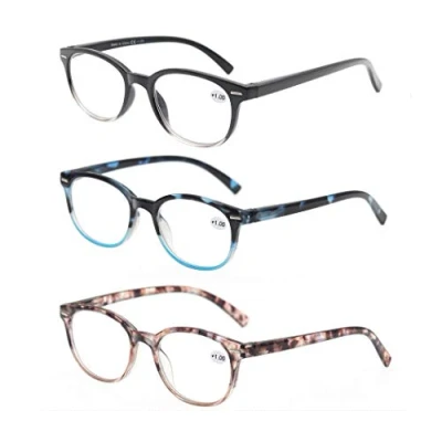 Image of Women Reading Glasses 1.25 3 Pair Stylish Ladies Readers with Comfort Spring Hinge Pattern Design for Fashion Pouch Included