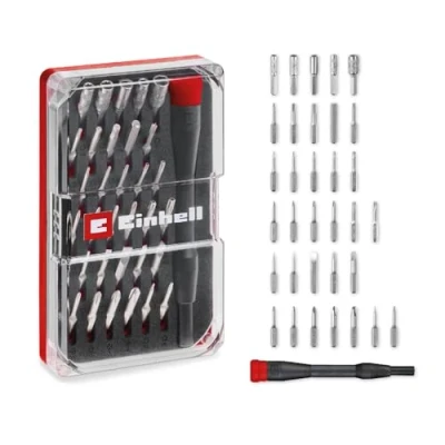 Image of Original Einhell 33 Piece Precision and Electronics Repair Set (with bits, Sockets Screwdriver bit Holder incl. Practical Storage Box)