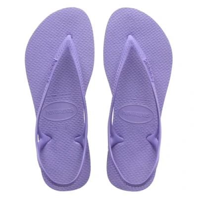 Image of Havaianas Women&#039;s Flat Sandal, Purple Paisley, 1/2 UK