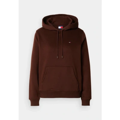 Image of Tommy Jeans FLAG Sweatshirt, Women&#039;s, Size: 10, Rich brown