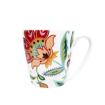 Image of Queen&#039;s by Churchill Hippie Florals Retro Pink Acorn Mug