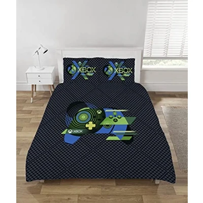 Image of Xbox New Game Double Reversible Duvet Cover Bed Set, Blue