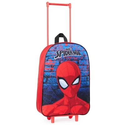 Image of Marvel Suitcase Foldable Trolley Bag 39 x 27cm 10.5 litres 2 Wheels Extendable Handle Wheeled