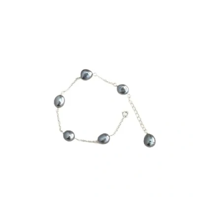 Image of DAOMEI Natural Baroque Freshwater Pearl Bracelet 925 Sterling Silver Chain Handmade Jewelery For Women