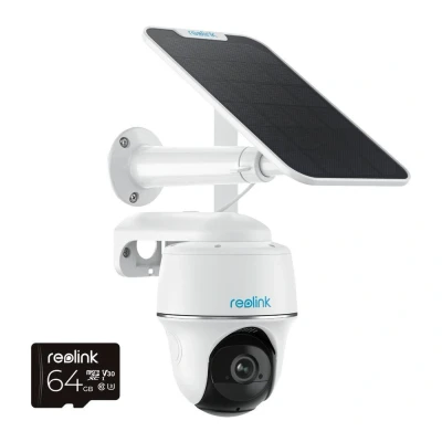 Image of REOLINK Go PT Plus AI Quad HD 1440p 4G Security Camera with Solar Panel White, White