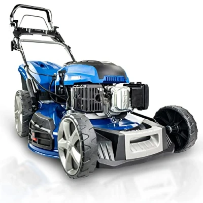 Image of Hyundai 22/56cm 196cc 4 in 1 Electric start Self propelled Petrol Lawnmower, 6 Adjustable Cutting Heights, 70l Grass Collecto, Foldable Handles, 3 Year Warranty