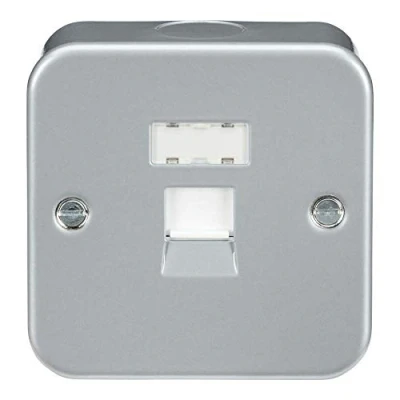 Image of KnightsBridge Metal Clad RJ45 Cat5e Network Outlet Wall Socket