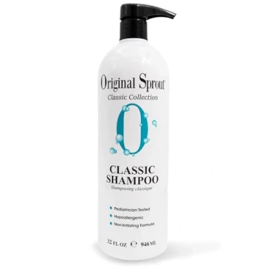 Image of Kids Shampoo Original Sprout Classic for Kids, Babies &amp; Children Natural Infused with Calendula, Rosemary, Arnica Other Botanicals Clean Shiny Hair 946ml