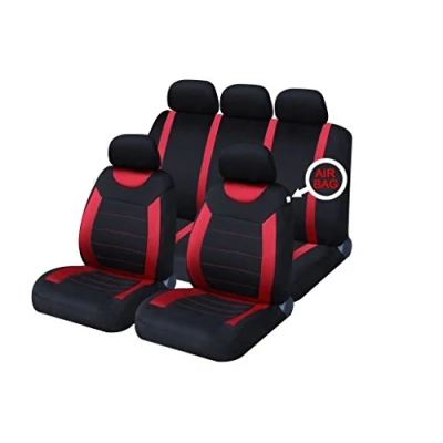 Image of XtremeAuto® Universal Fit Set of Red/Black Car Seat Covers WLW2 A52