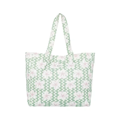 Image of Roxy ANTI BAD Vibes Printed Tote bag, Women&#039;s, Size: One Size, Green