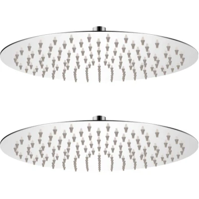 Image of vidaXL Rain Shower Head 2 pcs Stainless Steel Ø 30 cm