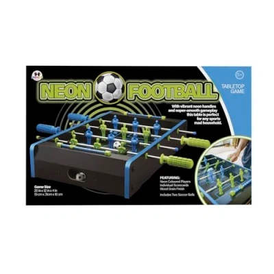 Image of Funtime Gifts Table 20 Inch Mini Football game in Neon Colours, Wood, 20&quot;
