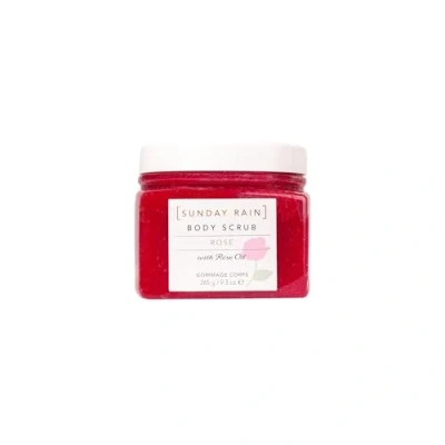 Image of Sunday Rain Rose Polishing Body Scrub for Dry Skin, Infused with Soothing Oil, Fresh Petals Scent, Vegan and Cruelty Free, 265g