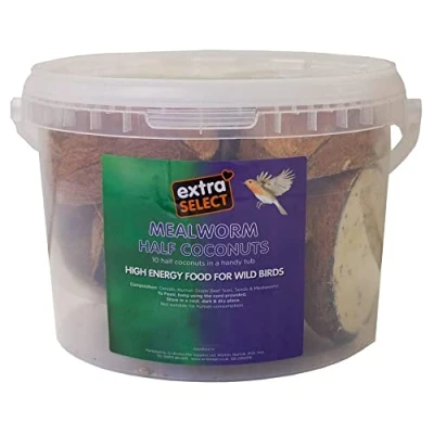 Image of Extra Select Half Coconuts In Tub Mealworm 1x10
