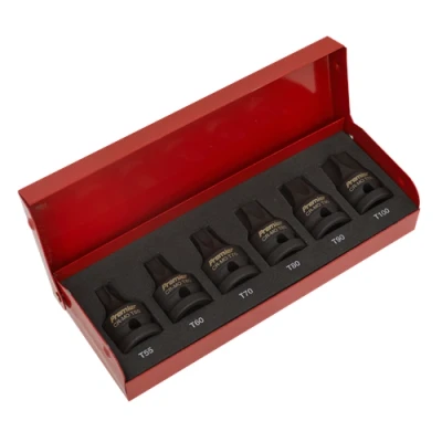 Image of Sealey Premier Impact TRX Star* Socket Bit Set 6pc 1/2&quot;Sq Drive