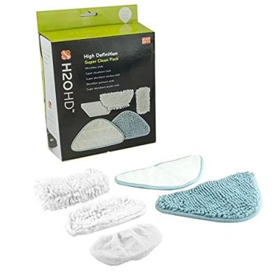 Image of H2O HD Super Clean Kit Cleaning Bundle (5 Pack) Compatible with H20 Uses: Spot cleaner, Grout Bathroom Garment Steamer for Clothes, Clothes Handheld, Car Steam Cleaner