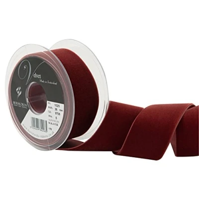 Image of Berisfords Velvet Ribbon, Chestnut, 10.2 x 4.5 cm