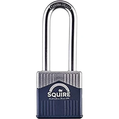 Image of Henry Squire Warrior High Security Long Shackle 5 Pin Cylinder Padlock, 45 mm (Length) x 26 (Width)