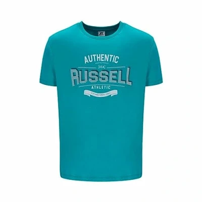 Image of RUSSELL ATHLETIC A30081 L6 146 ARA S/S Crewneck TEE Shirt T Men&#039;s Lake Blue Size S