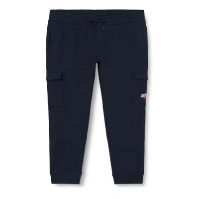 Image of JACK&amp;JONES PLUS Men&#039;s Jpstgordon Jjlarry Cargo Sweat Pants Pls Joggers, Navy Blazer, W48