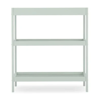 Image of Nola Baby Changing Table with 2 Shelves Trendy Station Open Storage Space Nursery Furniture Sage Green