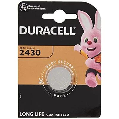 Image of Duracell 2430 Lithium Coin Batteries 3V (1 pack) Long life guaranteed For Use In Key Fobs, Small Remotes, and Fitness Watches Baby Secure Packaging 10 Year Storage Guarantee