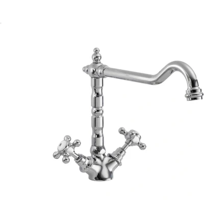 Image of Traditional French Classic Mono Sink Mixer Tap Chrome