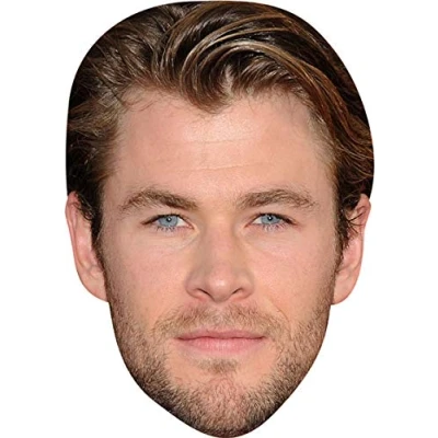 Image of FoxyPrinting Chris Hemsworth Tv Stars Celebrity Cardboard Party Face Mask Fancy Dress