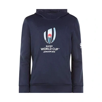 Image of Canterbury Kids Official Rugby World Cup 2019 Over the Head Graphic Hoody Navy Blazer, 8