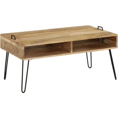 Image of vidaXL Coffee Table Solid Mango Wood 100x60x45 cm
