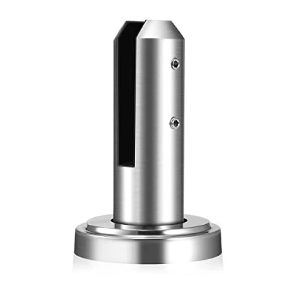 Image of YUNYODA Glass Balustrade Clamps, 304 Stainless Steel Railing Clamp for Thickness 8 12mm/ 0.3 0.4inches, Panel Clamps Pool, Balcony, Balustrade, Deck Handrail (Cylinder)