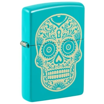Image of Zippo Lighter, Flat Turquoise, One Box, 48090 000002, Metal
