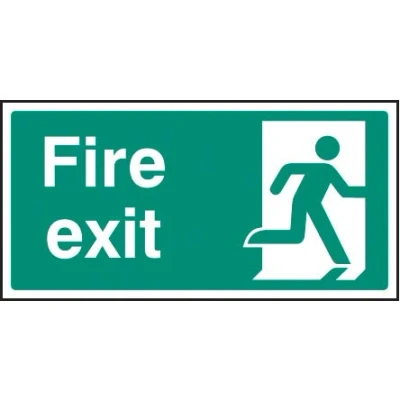 Image of Photoluminescent Final fire exit right Rigid