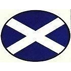 Image of Scotland Scottish Saltire Flag Oval External Car Bumper Sticker Decal