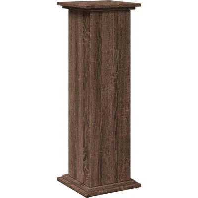 Image of vidaXL Display Stand with Storage Brown Oak 31x30x90 cm Engineered Wood