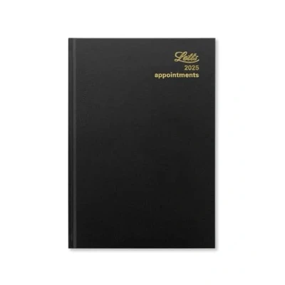Image of Letts of London Standard A5 day to a page 2025 diary black